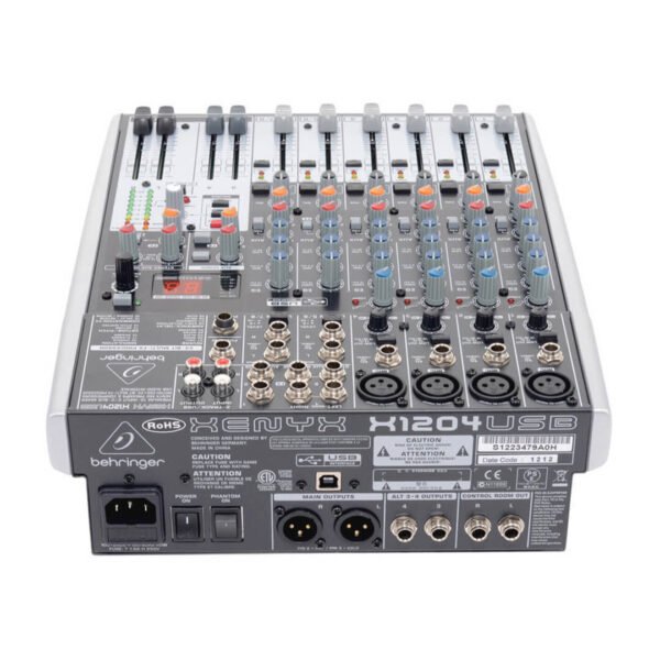 Behringer X1204USB - Mezclador Analógico de 12 Canales con Interfaz USB