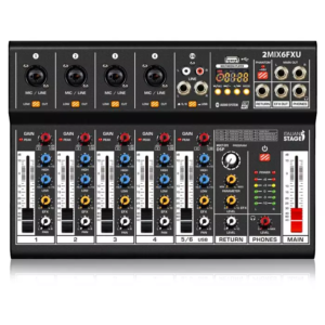 MEZCLADOR ITALIAN STAGE IS 2MIX6FXU CON INTERFAZ USB Y BLUETOOTH