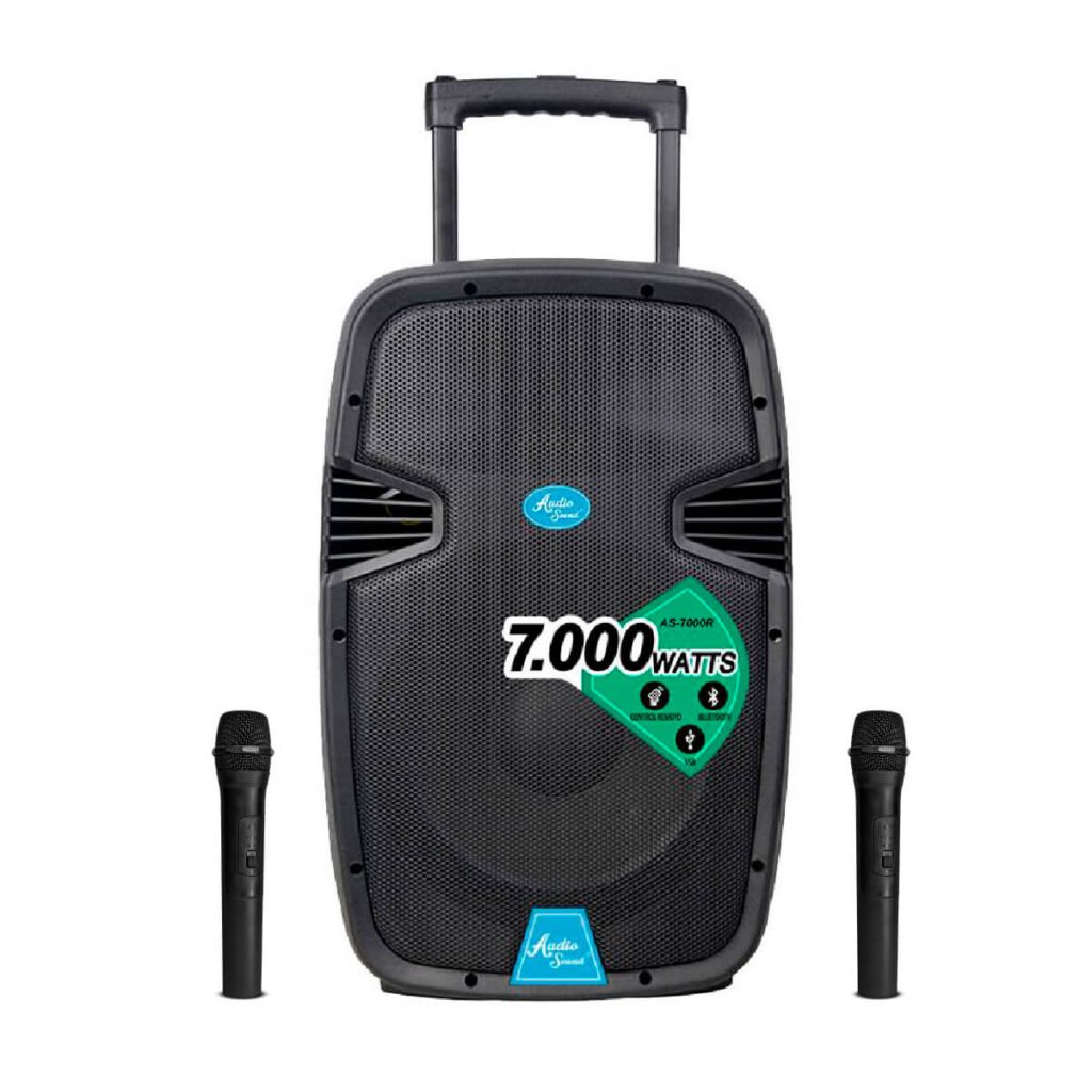Cabina Activa Audio Sound AS-7000R de 15 Pulgadas Recargable Profesional