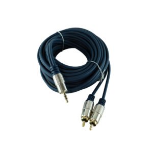 Cable 2×1 azul digital de conectores metálicos – Audio Sound