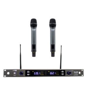 MICROFONO DOBLE DE MANO UHV-1622M PRO DJ