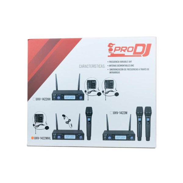 PRODJ UHV1422MHL MICROFONO DE MANO Y DIADEMA INALAMBRICO