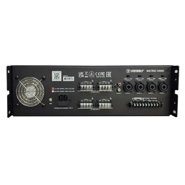 Mezclador‑Amplificador Yamaki 4 Zonas 1000 W – Control total de audio